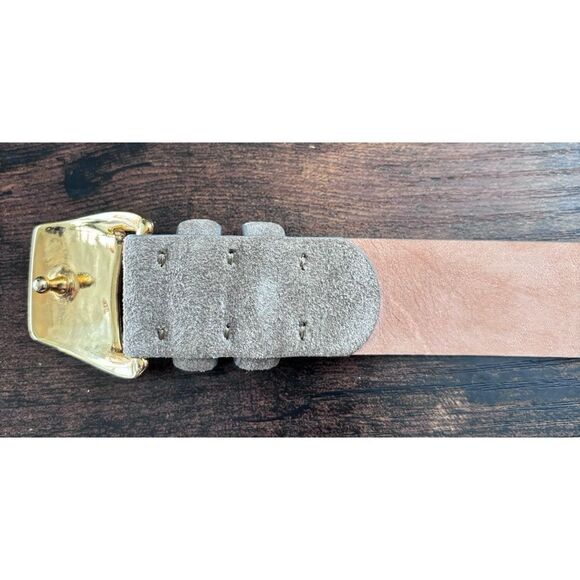 Vintage De Vecchi by Hamilton Hodge suede gold buckle belt Size Small main image 2